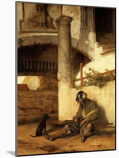 The sleeping sentinel (1654).-Carel Fabritius-Mounted Giclee Print