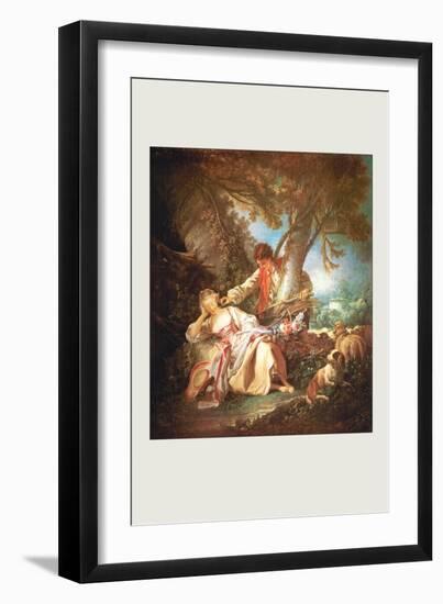 The Sleeping Shepherdess-Francois Boucher-Framed Art Print