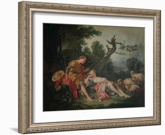 The Sleeping Shepherdess-Francois Boucher-Framed Giclee Print