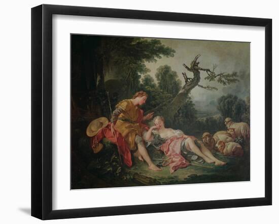 The Sleeping Shepherdess-Francois Boucher-Framed Giclee Print