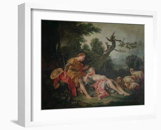 The Sleeping Shepherdess-Francois Boucher-Framed Giclee Print