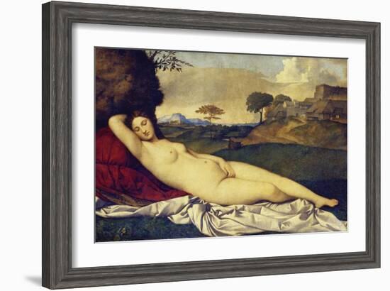 The Sleeping Venus, about 1510-Giorgio da Castelfranco, called Giorgione-Framed Giclee Print