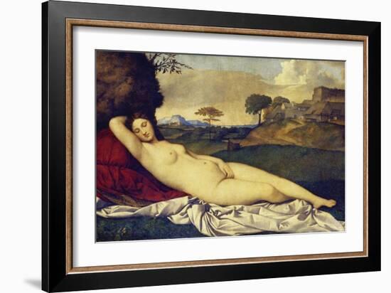 The Sleeping Venus, about 1510-Giorgio da Castelfranco, called Giorgione-Framed Giclee Print