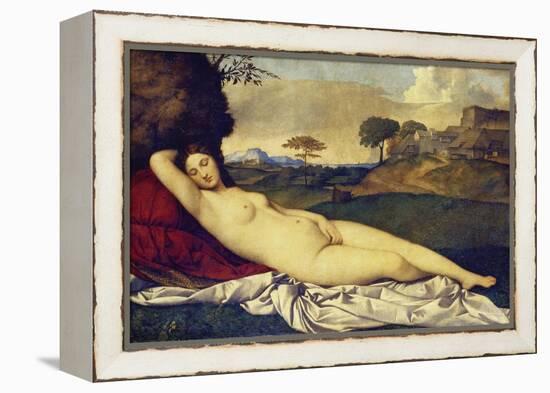 The Sleeping Venus, about 1510-Giorgio da Castelfranco, called Giorgione-Framed Premier Image Canvas