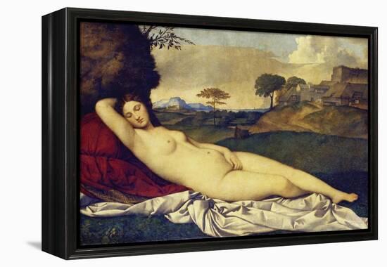 The Sleeping Venus, about 1510-Giorgio da Castelfranco, called Giorgione-Framed Premier Image Canvas