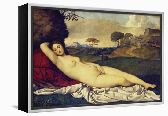 The Sleeping Venus, about 1510-Giorgio da Castelfranco, called Giorgione-Framed Premier Image Canvas