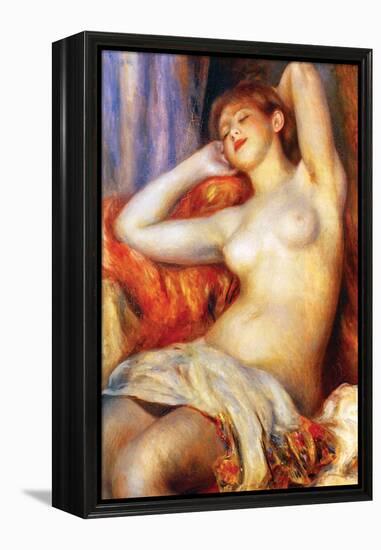 The Sleeping-Pierre-Auguste Renoir-Framed Stretched Canvas