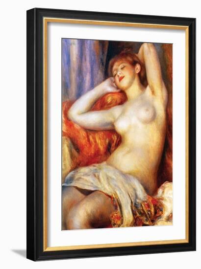 The Sleeping-Pierre-Auguste Renoir-Framed Art Print