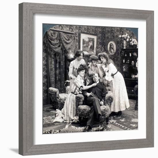 The Sleepy Lover, 1902-null-Framed Photographic Print