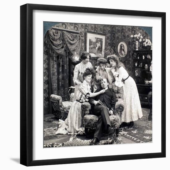 The Sleepy Lover, 1902-null-Framed Photographic Print