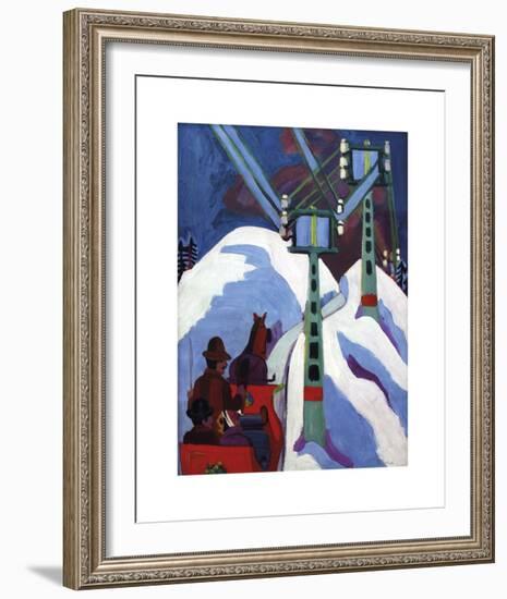 The Sleigh Ride-Ernst Ludwig Kirchner-Framed Premium Giclee Print