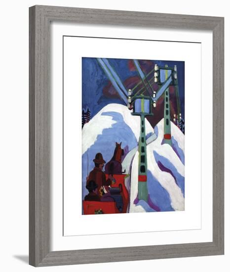 The Sleigh Ride-Ernst Ludwig Kirchner-Framed Premium Giclee Print