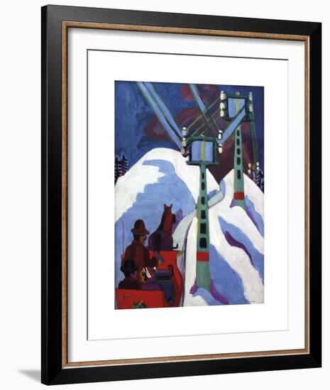 The Sleigh Ride-Ernst Ludwig Kirchner-Framed Premium Giclee Print