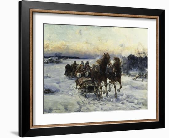 The Sleigh Ride-Alfred Kowalski-Framed Giclee Print