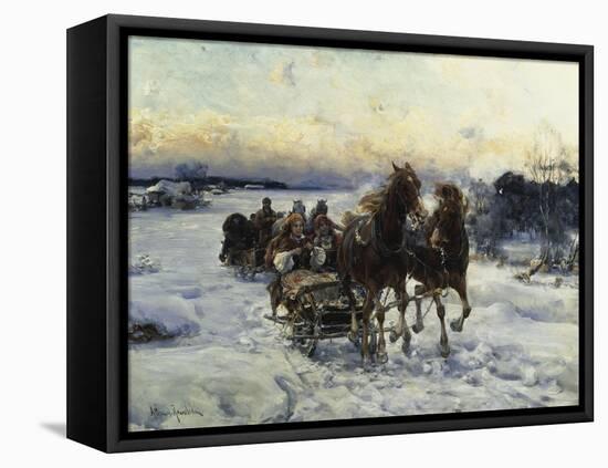 The Sleigh Ride-Alfred Kowalski-Framed Premier Image Canvas