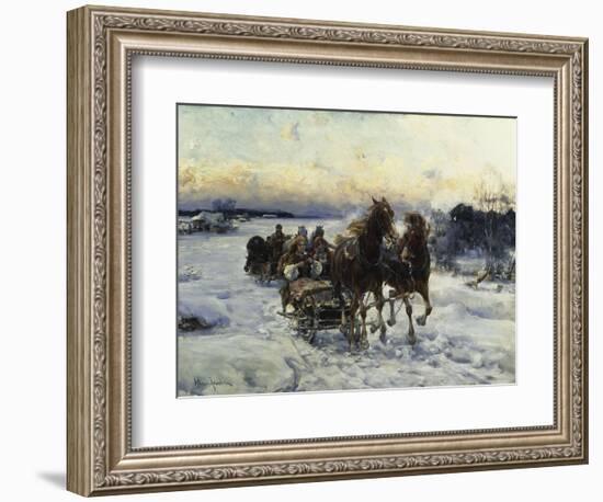 The Sleigh Ride-Alfred Kowalski-Framed Giclee Print