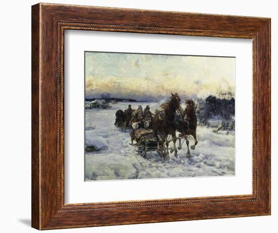 The Sleigh Ride-Alfred Kowalski-Framed Giclee Print