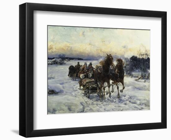 The Sleigh Ride-Alfred Kowalski-Framed Giclee Print