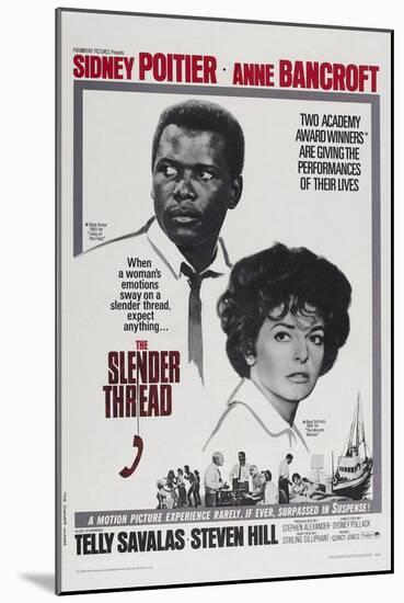 The Slender Thread, Sidney Poitier, Anne Bancroft, 1965-null-Mounted Art Print