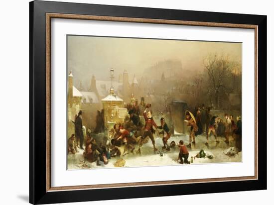 The Slide Below the Castle, Edinburgh, 1854-John Ritchie-Framed Giclee Print