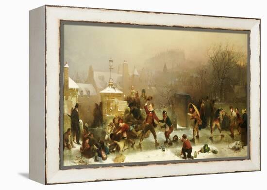 The Slide Below the Castle, Edinburgh, 1854-John Ritchie-Framed Premier Image Canvas