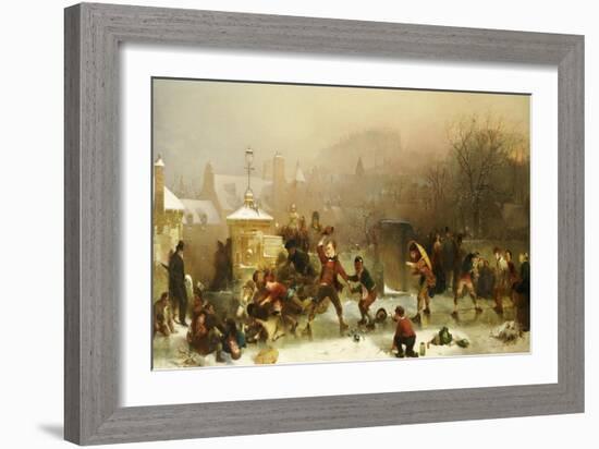 The Slide Below the Castle, Edinburgh, 1854-John Ritchie-Framed Giclee Print