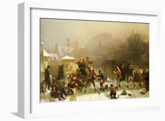 The Slide Below the Castle, Edinburgh, 1854-John Ritchie-Framed Giclee Print