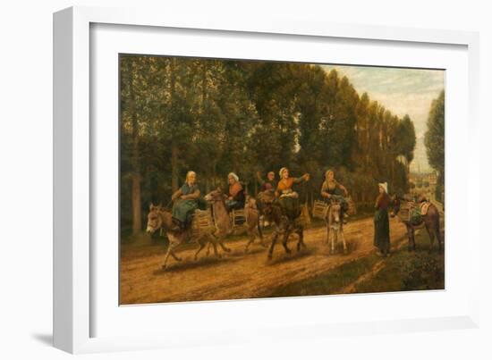 The Sluggard, Market Women, Brittany, France, 1876-Arthur Hughes-Framed Giclee Print