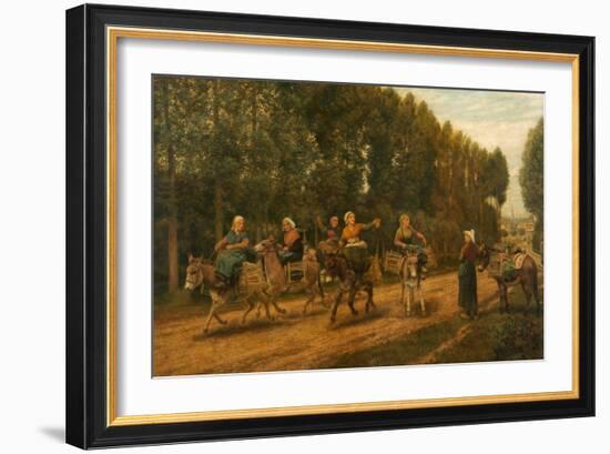 The Sluggard, Market Women, Brittany, France, 1876-Arthur Hughes-Framed Giclee Print