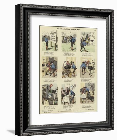 The Sly Jockel and the Large Cockerel-null-Framed Giclee Print