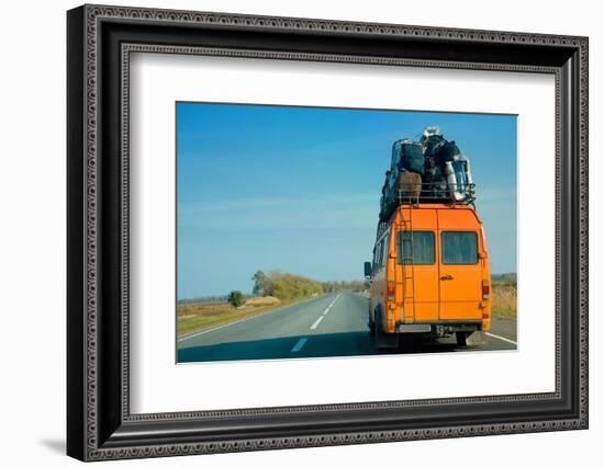 The Small Bus with Bags on a Roof-Krivosheev Vitaly-Framed Photographic Print