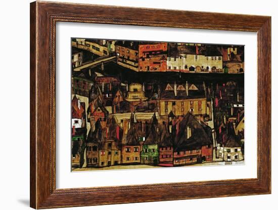 The Small City III, 1913-Egon Schiele-Framed Giclee Print