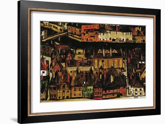 The Small City III, 1913-Egon Schiele-Framed Giclee Print