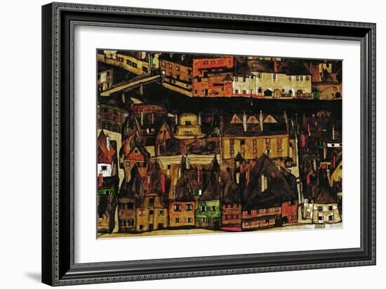 The Small City III, 1913-Egon Schiele-Framed Giclee Print