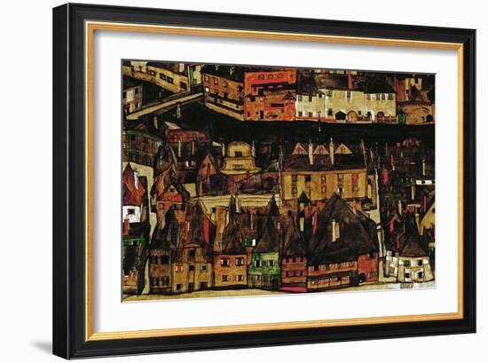 The Small City III, 1913-Egon Schiele-Framed Giclee Print