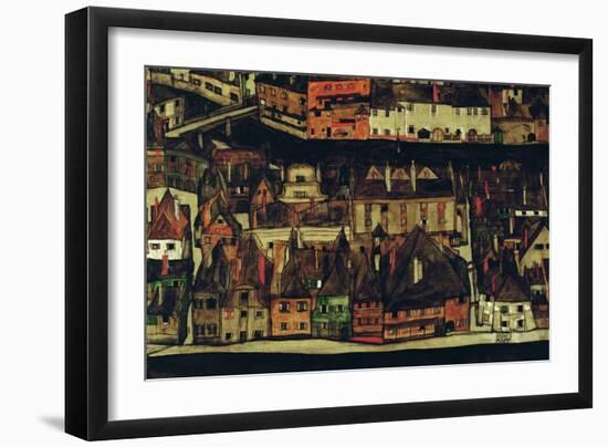 The Small City III, 1913-Egon Schiele-Framed Giclee Print