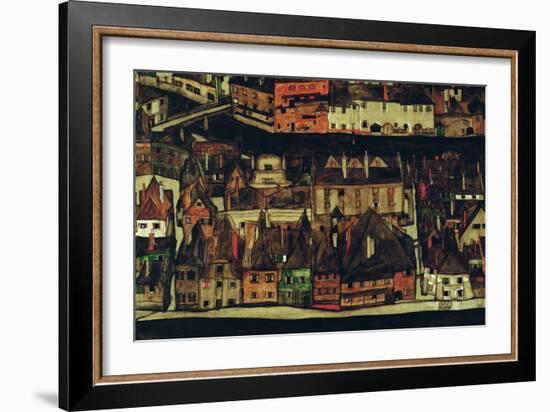 The Small City III, 1913-Egon Schiele-Framed Giclee Print