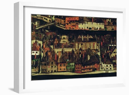 The Small City III, 1913-Egon Schiele-Framed Giclee Print