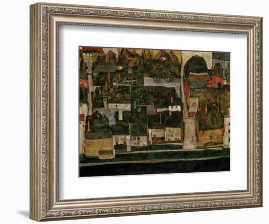 The Small City IV, (Krumau on the Moldau), 1914-Egon Schiele-Framed Giclee Print