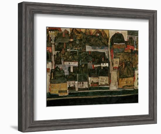 The Small City IV, (Krumau on the Moldau), 1914-Egon Schiele-Framed Giclee Print