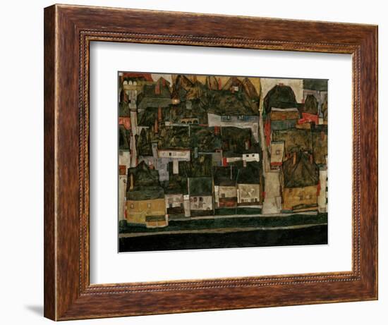 The Small City IV, (Krumau on the Moldau), 1914-Egon Schiele-Framed Giclee Print