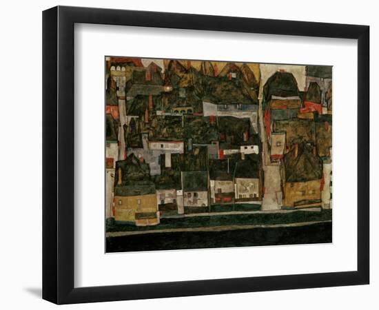 The Small City IV, (Krumau on the Moldau), 1914-Egon Schiele-Framed Giclee Print