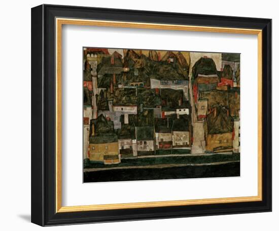 The Small City IV, (Krumau on the Moldau), 1914-Egon Schiele-Framed Giclee Print