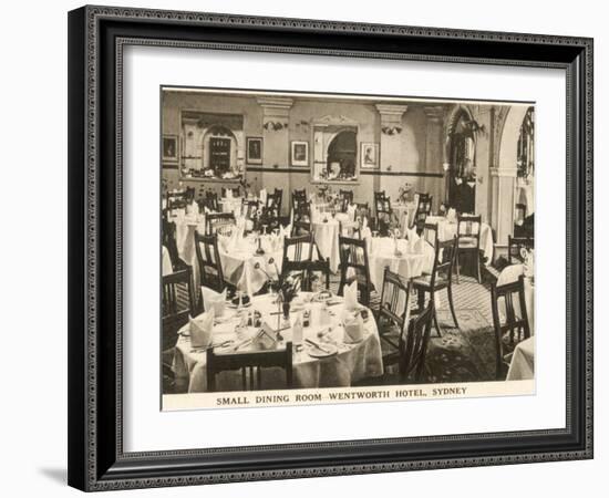 The Small Dining Room at the Hotel Wentworth, Sydney, New South Wales, Australia-null-Framed Photographic Print