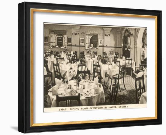 The Small Dining Room at the Hotel Wentworth, Sydney, New South Wales, Australia-null-Framed Photographic Print