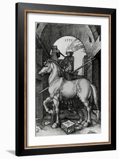 The Small Horse, 1505 (Engraving)-Albrecht Dürer-Framed Giclee Print