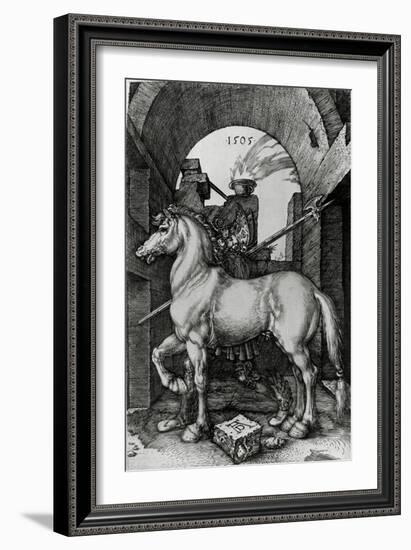The Small Horse, 1505 (Engraving)-Albrecht Dürer-Framed Giclee Print