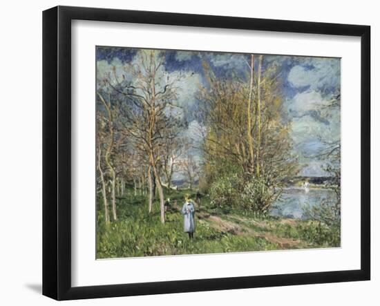 The Small Meadows in Spring-Alfred Sisley-Framed Giclee Print