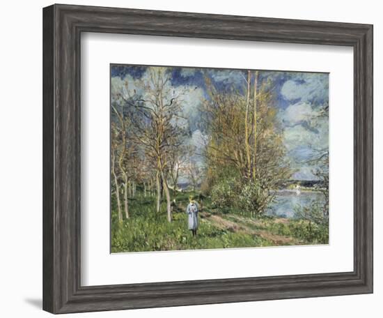 The Small Meadows in Spring-Alfred Sisley-Framed Giclee Print