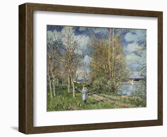 The Small Meadows in Spring-Alfred Sisley-Framed Giclee Print